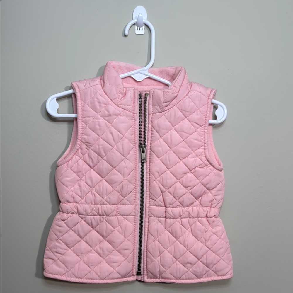 Old Navy Pink Quilted Vest Sleeveless Insulated